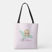 Sac fourre-tout Monogramme mignon rose bébé (Dos)