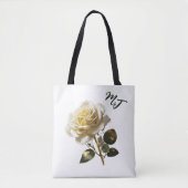 Sac fourre-tout Monogramme Or Et Rose Blanc Person (Devant)