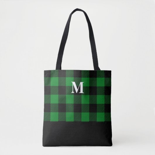 Sac fourre-tout Monogramme Plaid Buffalo Vert (Devant)