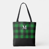 Sac fourre-tout Monogramme Plaid Buffalo Vert (Dos)