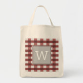 Sac fourre-tout Monogramme Plaid Red Buffalo (Devant)