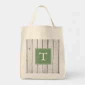 Sac fourre-tout Monogramme rustique vert (Devant)