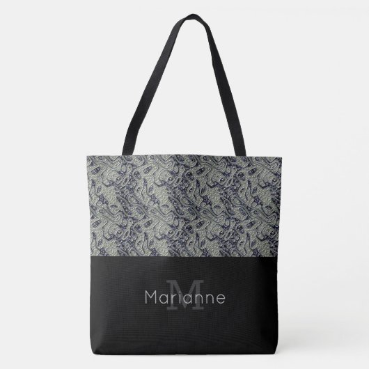 Sac fourre-tout monogramme texturé élégant (Devant)