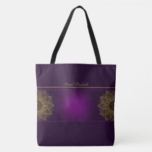 Sac fourre-tout Monogramme violet Mandala Gold