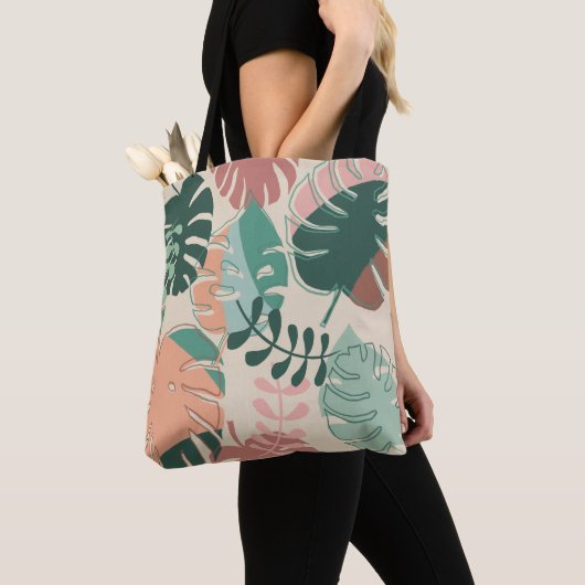 Sac fourre-tout Monstera Boho (De près)