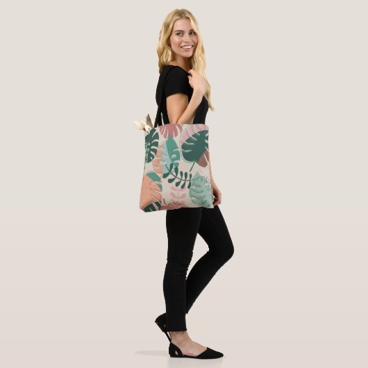 Sac fourre-tout Monstera Boho (Sur le modèle)