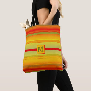 Sac fourre-tout Motif à bande monographique
