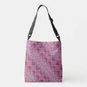 Sac fourre-tout Motif Abstrait rose et noir (Dos)