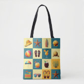 Sac fourre-tout Motif Beach Objects (Devant)