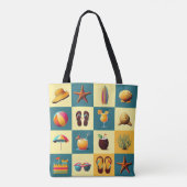 Sac fourre-tout Motif Beach Objects (Dos)