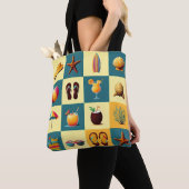Sac fourre-tout Motif Beach Objects (De près)