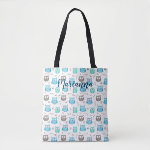 Sac fourre-tout Motif des Chouettes et Branches