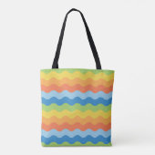 Sac fourre-tout Motif des vagues multicolores (Dos)