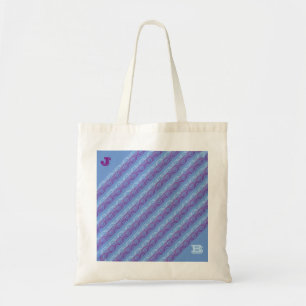 Sac fourre-tout - Motif diagonal avec initiaux