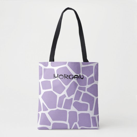 Sac fourre-tout Motif Giraffe - Design violet et b (Devant)