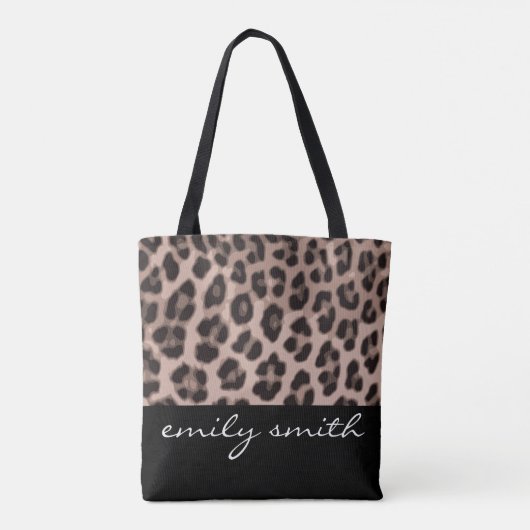 Sac fourre-tout Motif Leopard personnalisé (Dos)