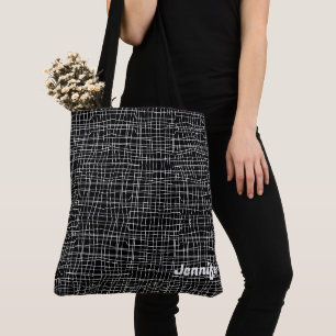 Sac fourre-tout Motif minimaliste noir et blanc