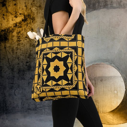 Sac fourre-tout Motif Monogram Black Ocher