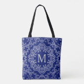 Sac fourre-tout Motif Monogram Blue & Silver Filig (Dos)