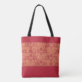 Sac fourre-tout motif rouge et orange (Dos)