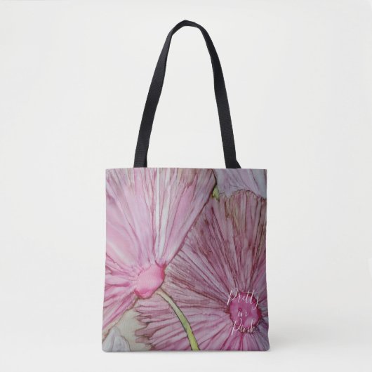Sac fourre-tout, Moyenne "Jolies Fleurs Roses" (Devant)