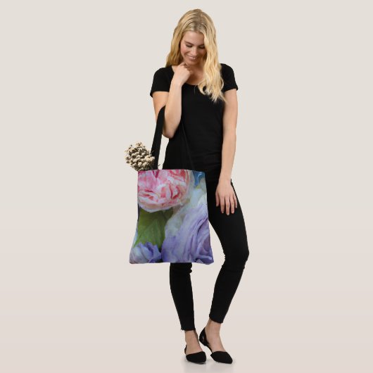 sac fourre-tout multi-fleurs doux (Sur le modèle)