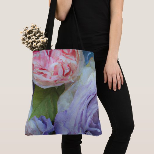 sac fourre-tout multi-fleurs doux (De près)