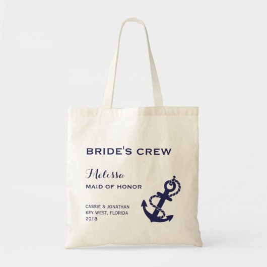 Sac fourre-tout nautique à mariage d'Ancre (Devant)