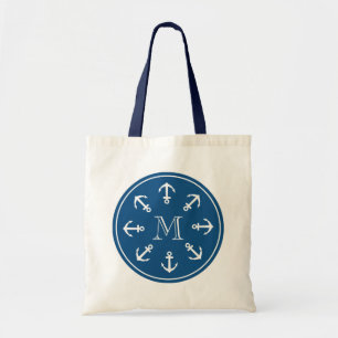 Sac fourre-tout nautique avec le monogramme rond