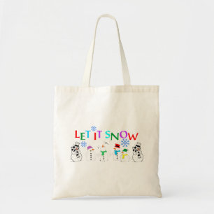 Sac fourre-tout neige avec bonhomme de neige