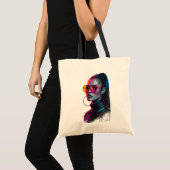 Sac fourre-tout Neon Diva – Conception d'art de ru (Devant (produit))