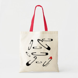 Sac fourre-tout noir à art de goupille de sécurité