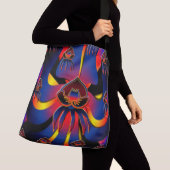 Sac fourre-tout noir à orchidée de Belize (De près)