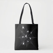 Sac fourre-tout noir Cobweb & Spiders (Devant)