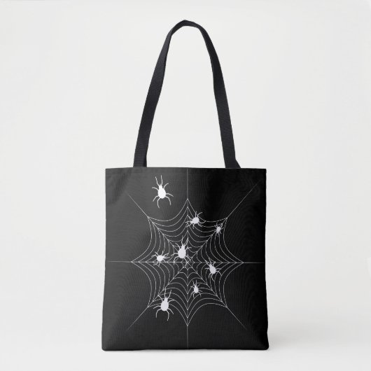 Sac fourre-tout noir Cobweb & Spiders (Devant)