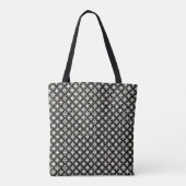 Sac fourre-tout noir et beige (Dos)