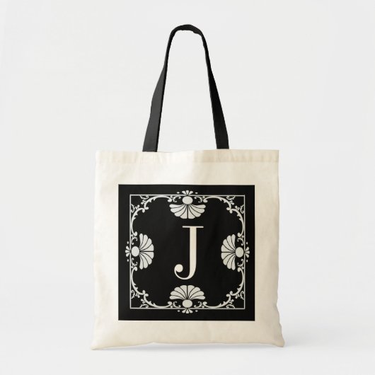Sac fourre - tout noir et blanc à conception de la (Devant)