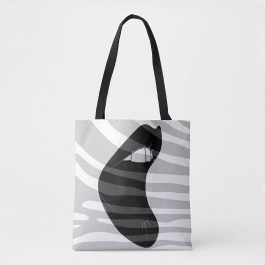 Sac fourre-tout noir et gris (Devant)