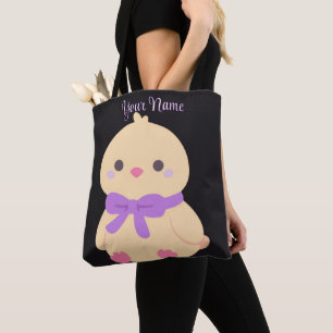 Sac fourre-tout noir personnalisé avec un ruban vi