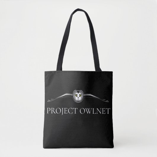 Sac fourre-tout noir Project Owlnet (Devant)