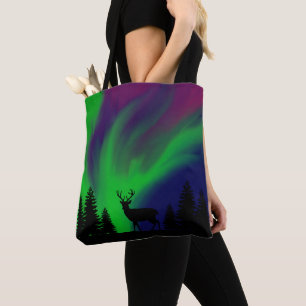 Sac fourre-tout Northern Lights Deer
