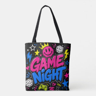 Sac fourre-tout nuit de jeu graffiti néon audacieu