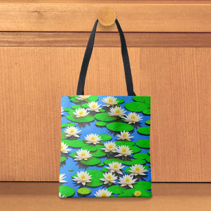 Sac fourre-tout Nymphéas blanches