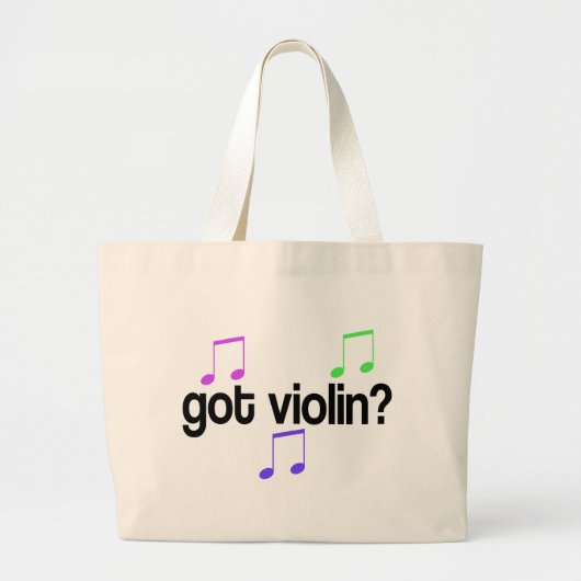 Sac fourre-tout obtenu à musique de violon (Devant)
