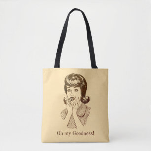 Sac fourre-tout Oh ma bonté Rétro Vintage Drôle