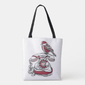 Sac fourre-tout Oiseau sur Téléphone (Dos)