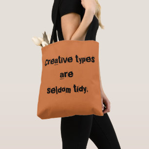 sac fourre-tout orange "Les types créatifs sont ra