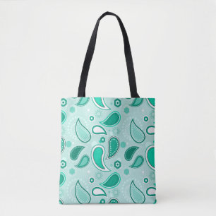 sac fourre-tout paisley vert