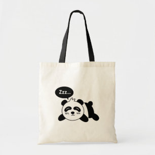Sac fourre-tout panda noir et blanc mignon endormi