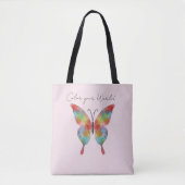 Sac fourre-tout papillon Color Splash (Devant)